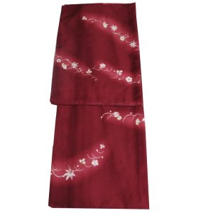 画像1: 着物 単衣 小紋 カジュアル着物 街着 着付け 練習着 仲居 ユニフォーム kimono komon h6756 (1)